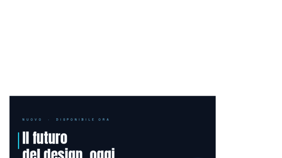 Hero lancio prodotto — web