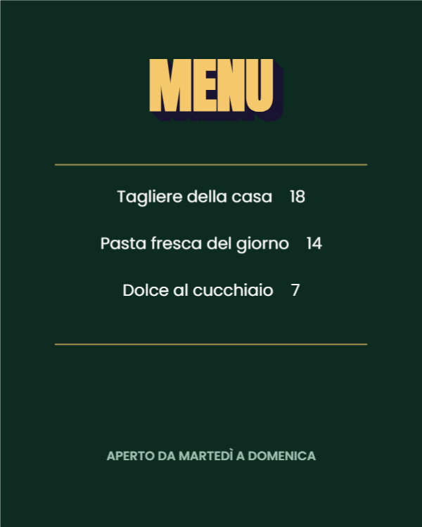 Anteprima del modello Menu ristorante — poster