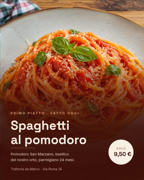 Anteprima del modello Spaghetti al pomodoro — post