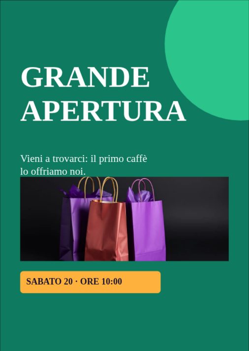 Volantino · Grande apertura